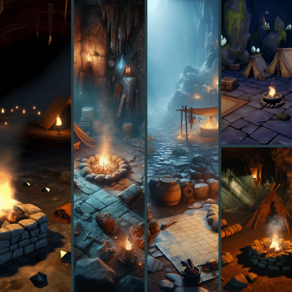 【TRPG背景素材】ダンジョンパック85枚|宝箱・ボス部屋・罠・溶岩