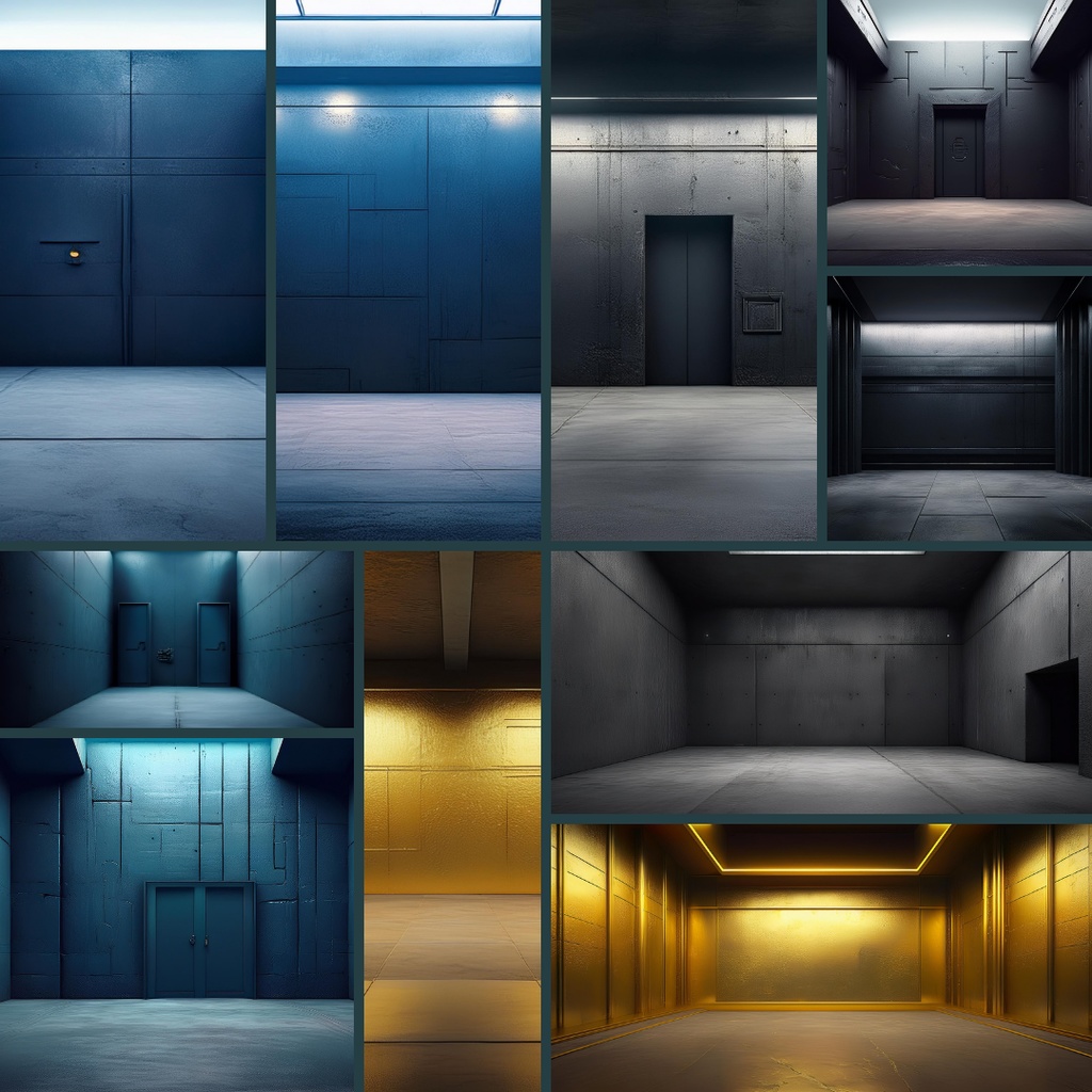 【TRPG背景素材】コンクリートの密室60枚|他と被らない色違い15色