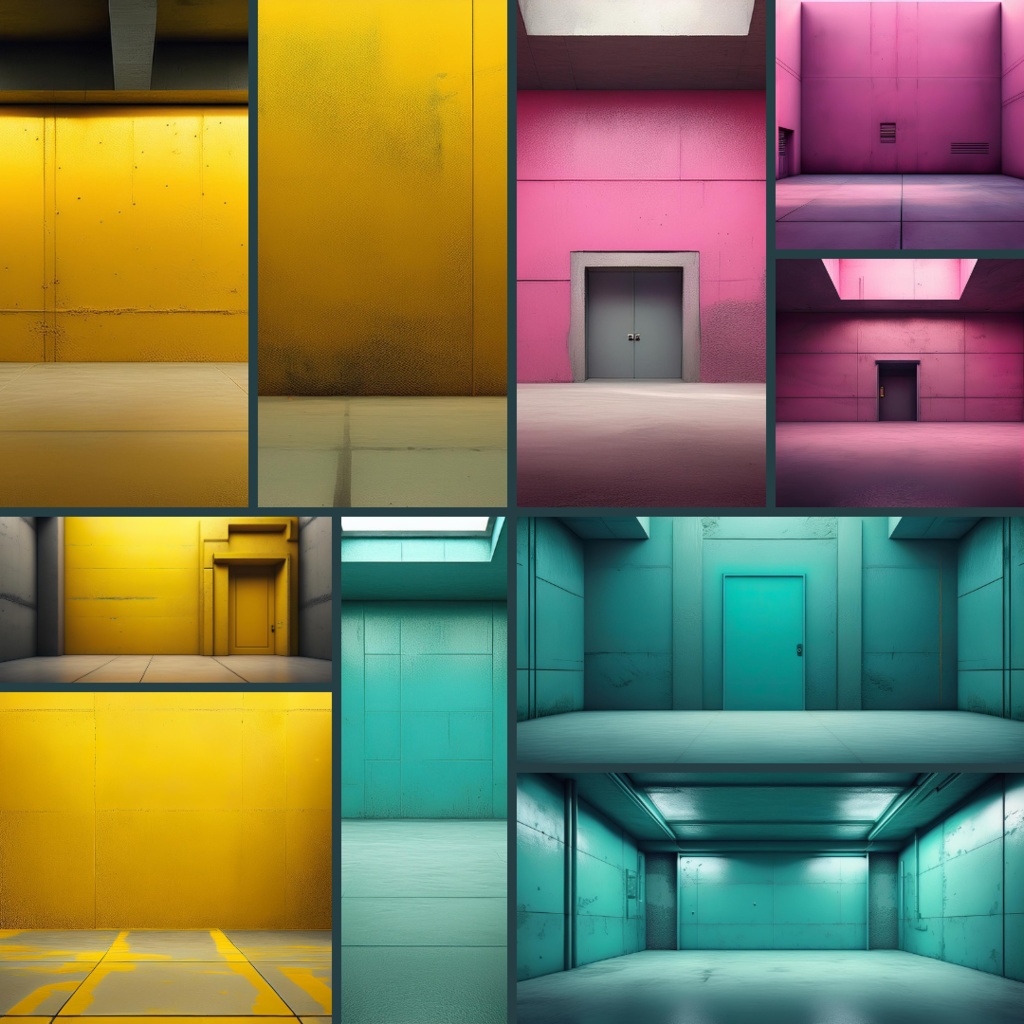 【TRPG背景素材】コンクリートの密室60枚|他と被らない色違い15色