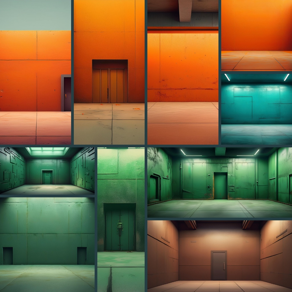 【TRPG背景素材】コンクリートの密室60枚|他と被らない色違い15色