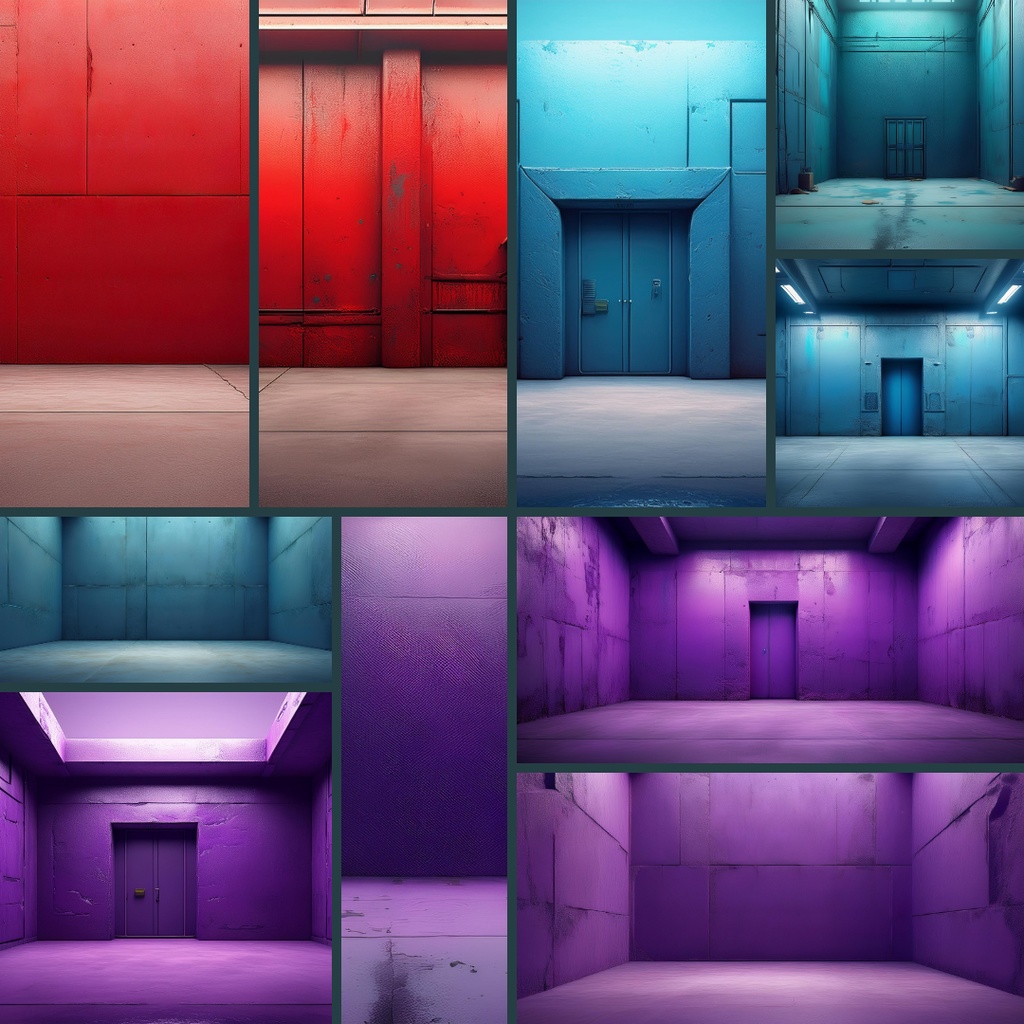 【TRPG背景素材】コンクリートの密室60枚|他と被らない色違い15色