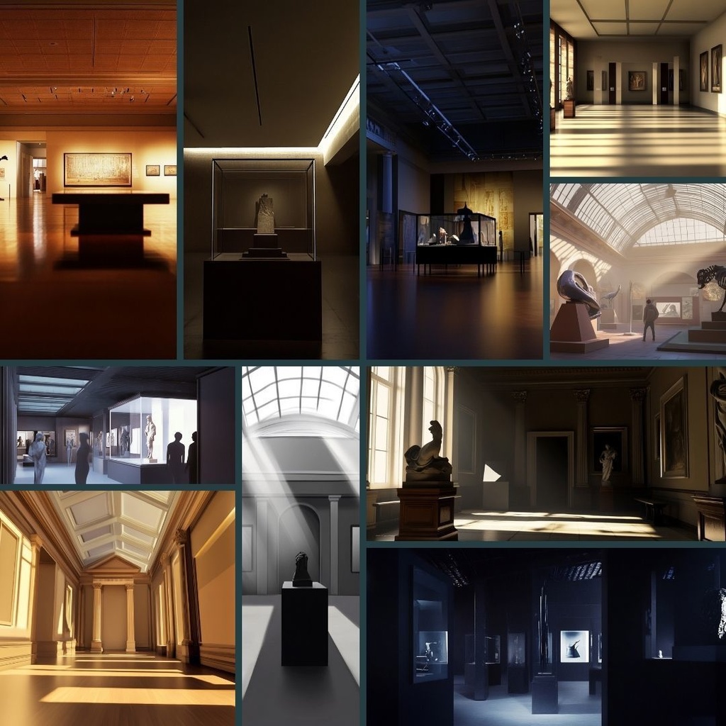 【TRPG背景素材】美術館・博物館パック60枚|展示室・廊下・倉庫・外観・絵画の部屋