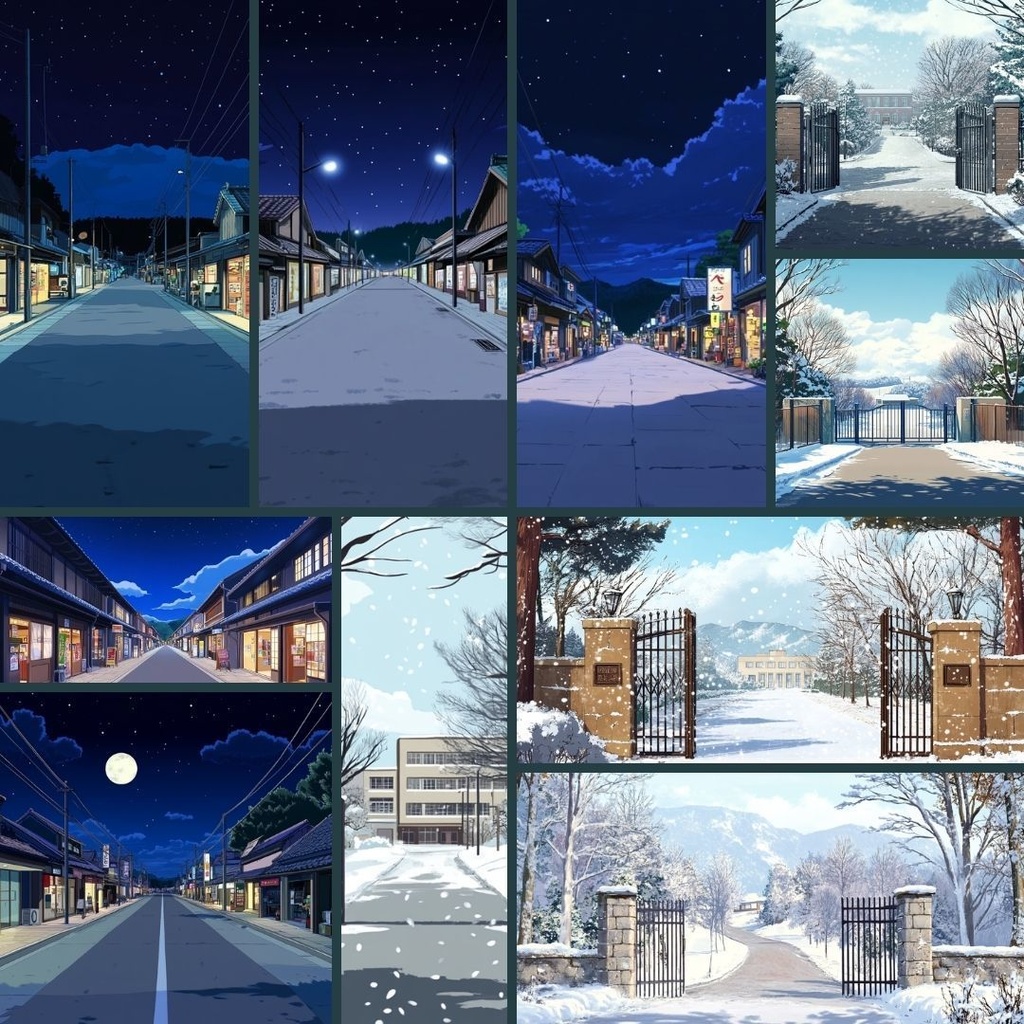 【TRPG背景素材】日常・生活パック70枚|商店街・住宅・駅・校門前・部屋・マンション