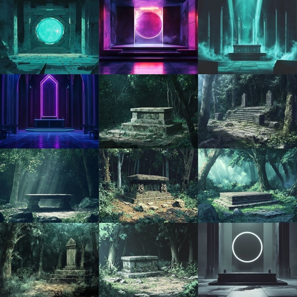 【TRPG背景素材】祭壇パック60枚|ホラー・怪しい教団・海底・地下・広場・森・近未来