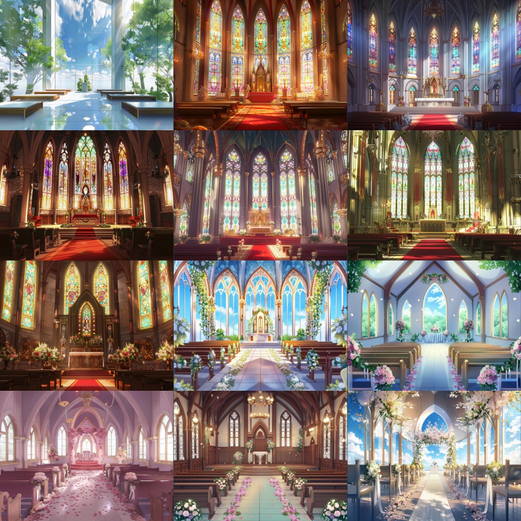 【TRPG背景素材】結婚式パック60枚|チャペル・パーティー会場・ホテル・ビーチ・大自然・大聖堂