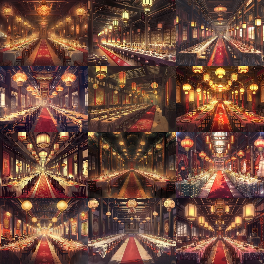 【TRPG背景素材】中国王宮パック195枚|お風呂場・部屋・フレーム風素材・王宮・門・階段・ホール