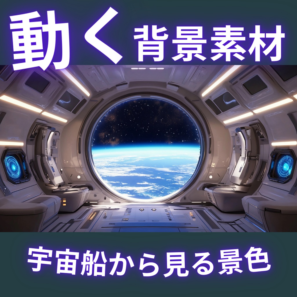 【動く背景素材】宇宙船から見る景色｜2パターンセット