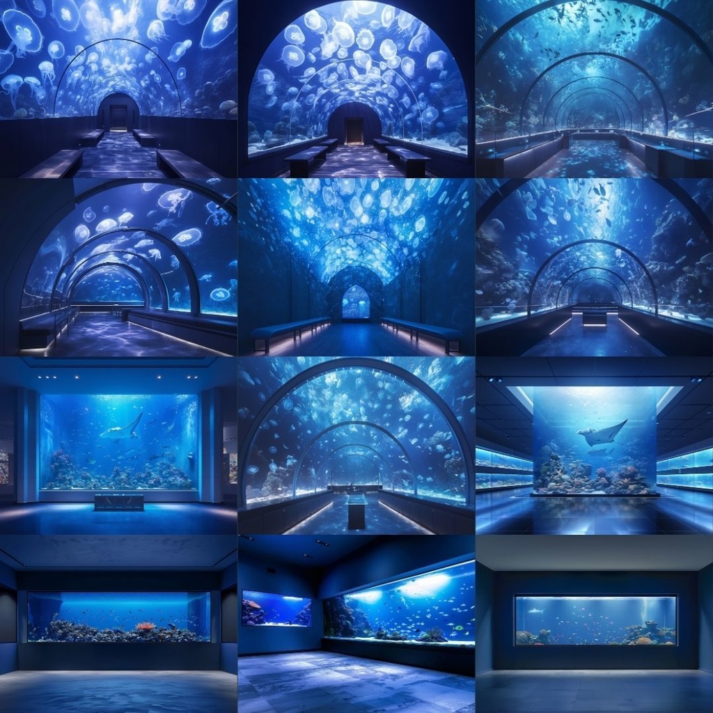 【TRPG背景素材】水族館パック60枚|内観・外観・受付・グッズ売り場