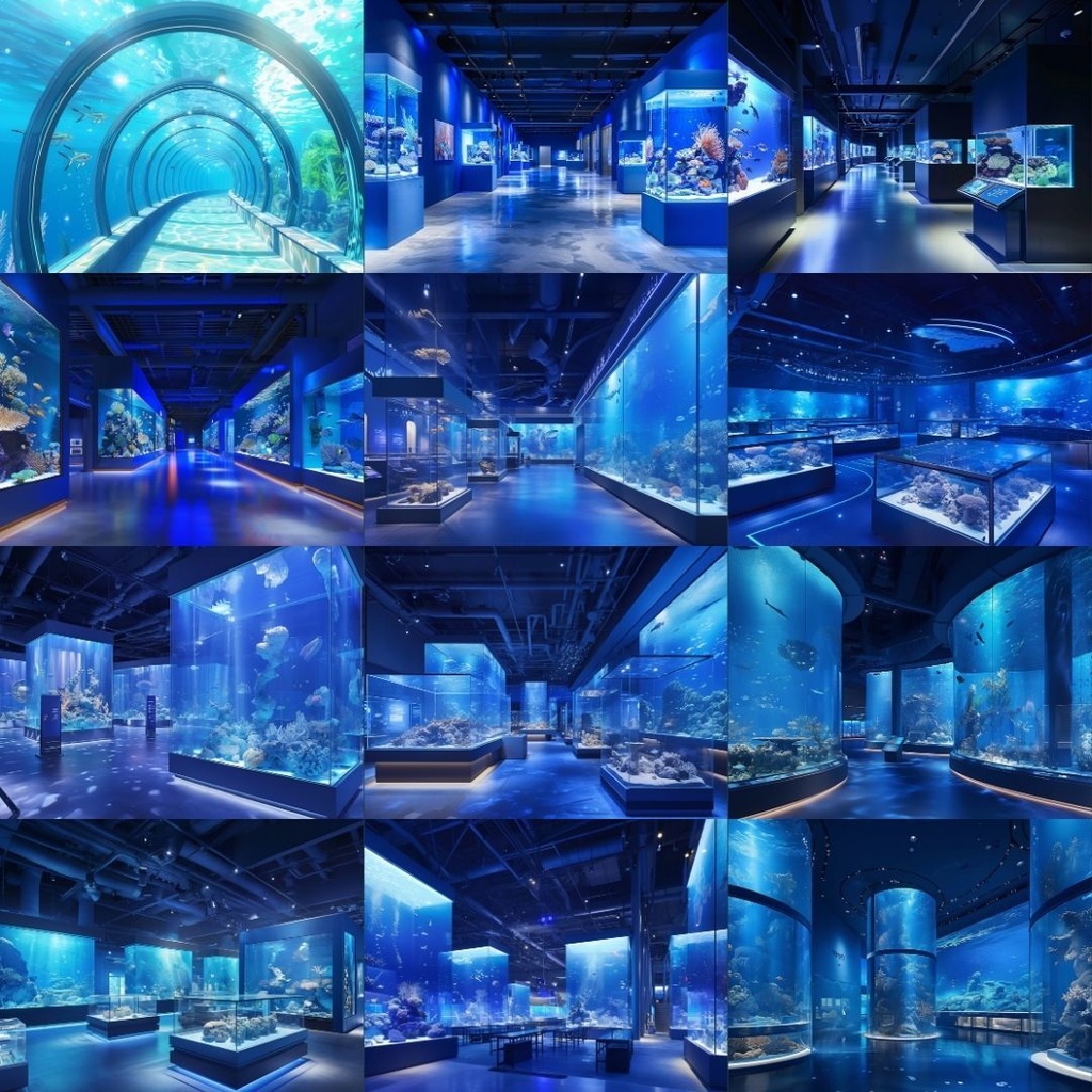 【TRPG背景素材】水族館パック60枚|内観・外観・受付・グッズ売り場