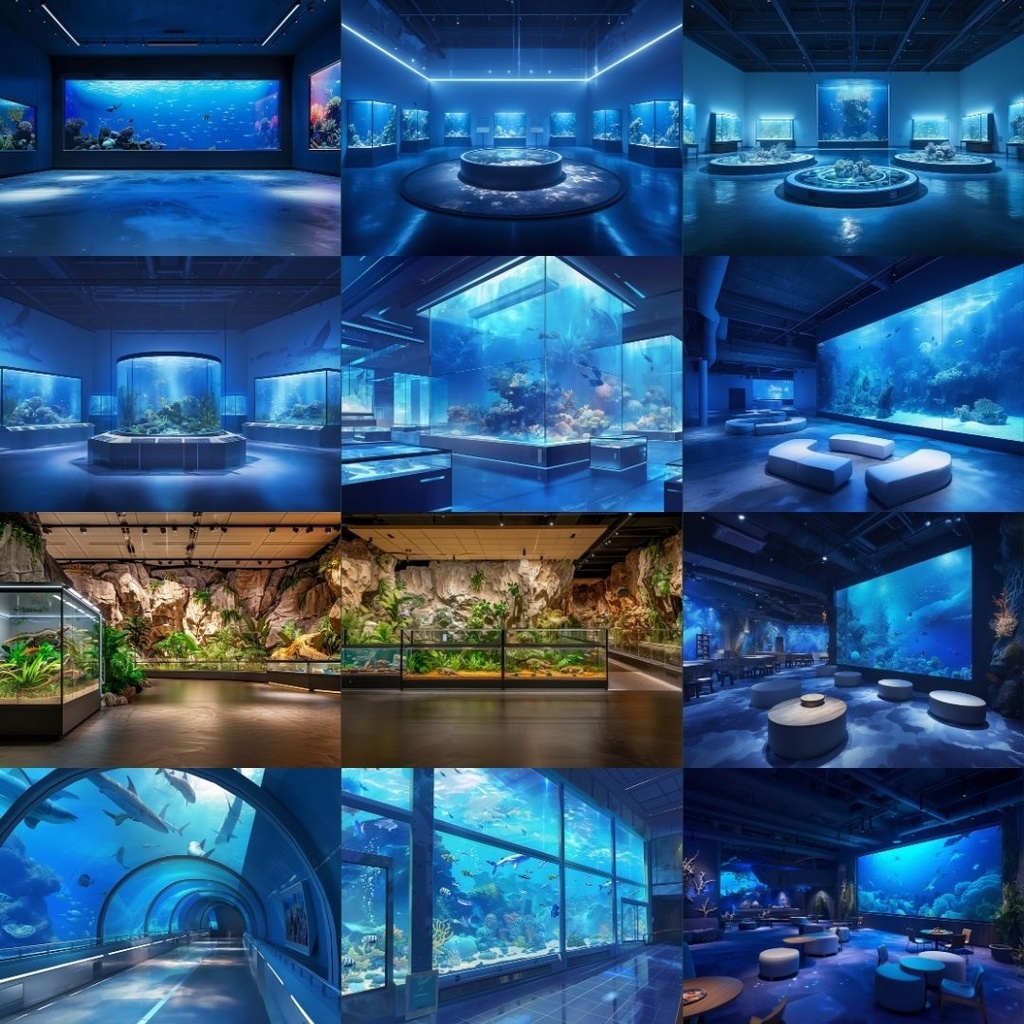 【TRPG背景素材】水族館パック60枚|内観・外観・受付・グッズ売り場