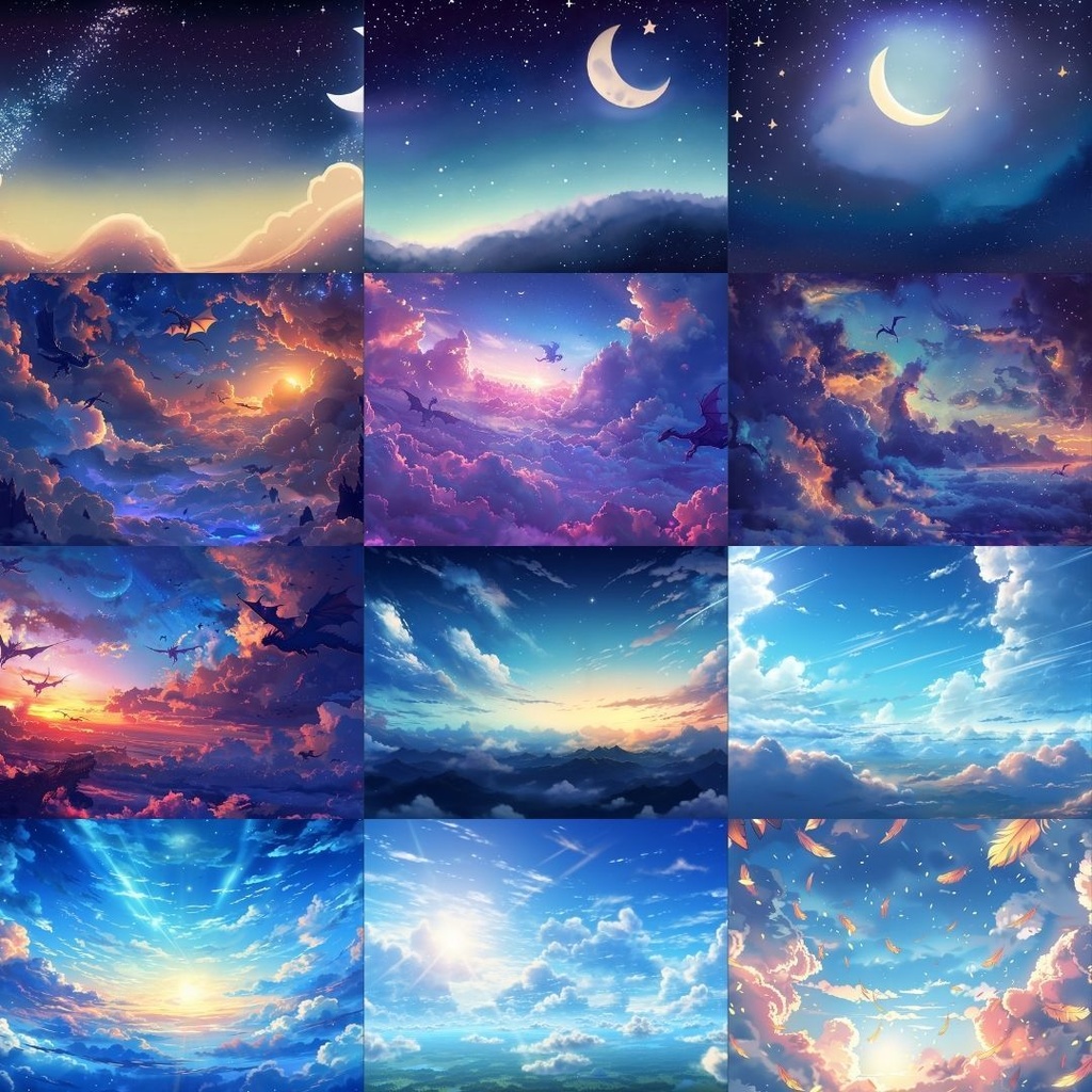 【フリー素材】空パック173枚|無料の背景素材