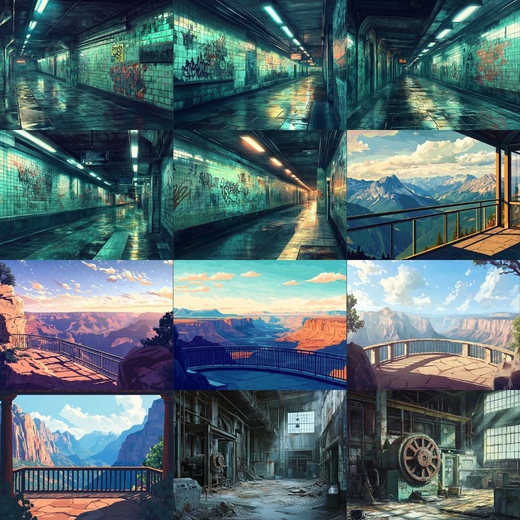 【TRPG背景素材】アメリカ映画パック71枚|荒野・廃れた街・都会・西部劇・廃工場・農場・モーテル・地下通路・路地裏