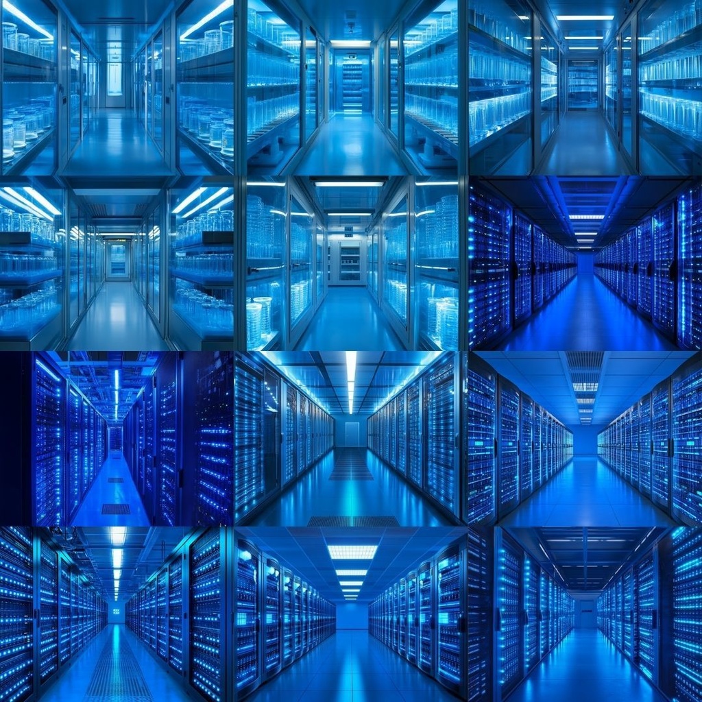 【TRPG背景素材】青の研究所パック73枚|研究室・サーバールーム・薬品・高エネルギー・保管庫・司令室・培養室・地下通路・水蒸気・電磁波・プラズマ