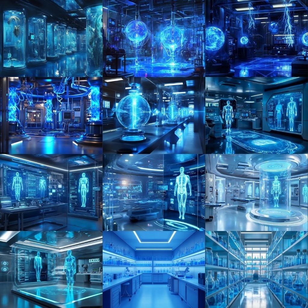 【TRPG背景素材】青の研究所パック73枚|研究室・サーバールーム・薬品・高エネルギー・保管庫・司令室・培養室・地下通路・水蒸気・電磁波・プラズマ