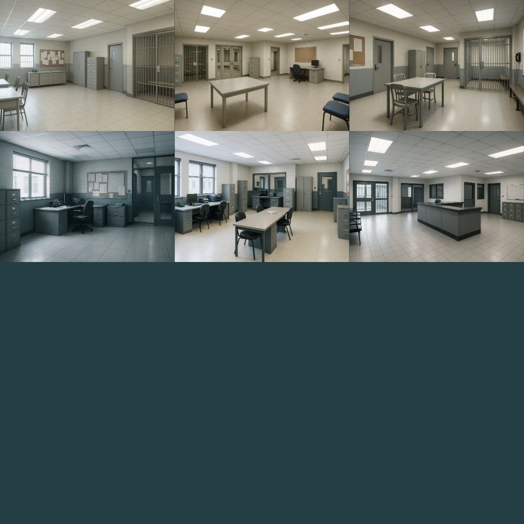 厳選|【TRPG背景素材】警察署パック53枚|取調室・資料庫・オフィス・武器庫・牢屋