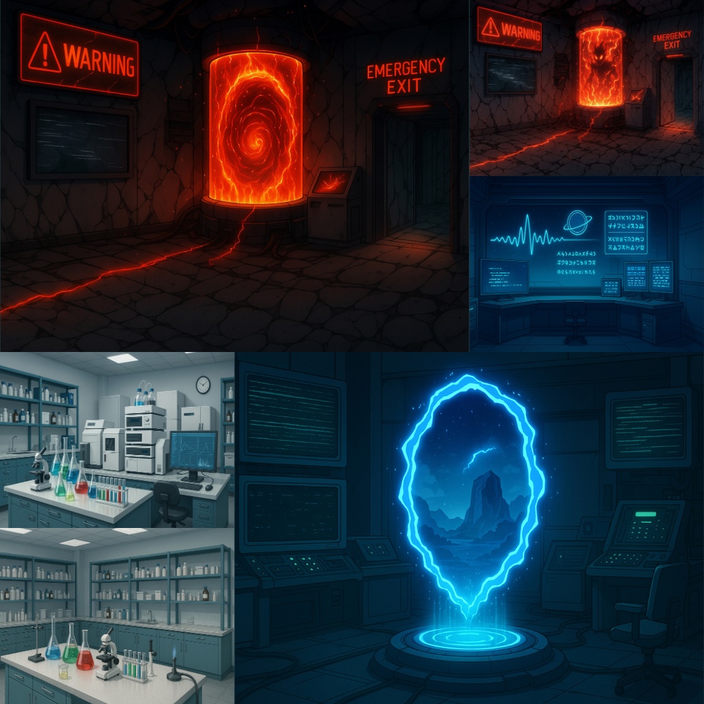 厳選|【TRPG背景素材】ニッチな研究所パック|25枚|分析室・培養液・研究発表・廃墟・反応炉・通信解析・AIロボット・ウイルス兵器・テレポーテーション・etc