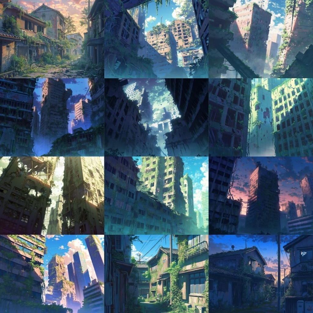 【TRPG背景素材】終末世界_126枚|アポカリプス・ビル・街並み・火事・爆発・教会・神社・廃屋・廃船・遊園地