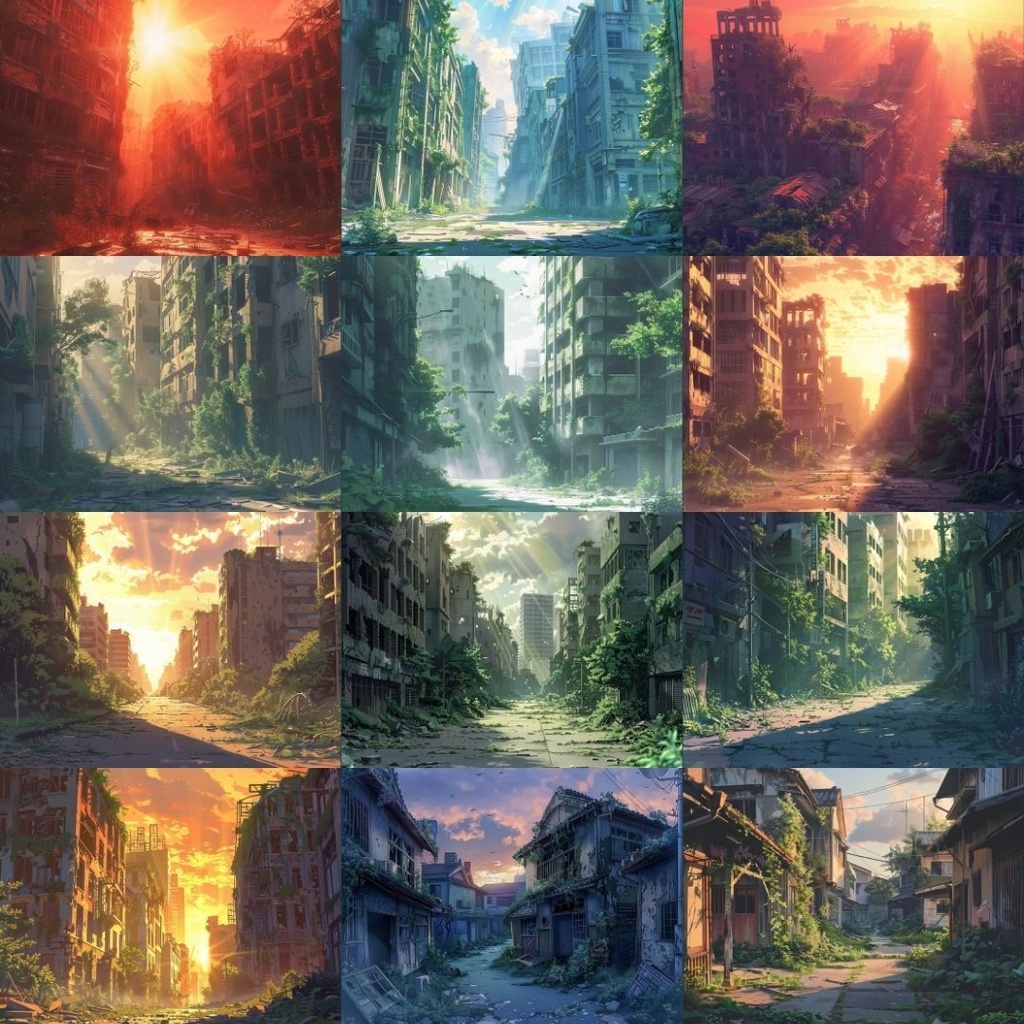 【TRPG背景素材】終末世界_126枚|アポカリプス・ビル・街並み・火事・爆発・教会・神社・廃屋・廃船・遊園地