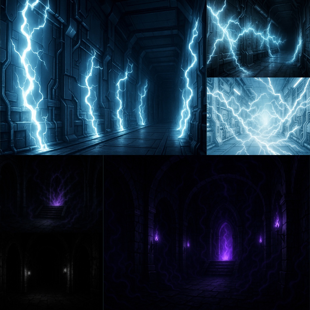 厳選|【TRPG背景素材】ダンジョンパック35枚|炎・水・氷・木・雷・闇・岩・毒・深海・安全区間・ベースキャンプ