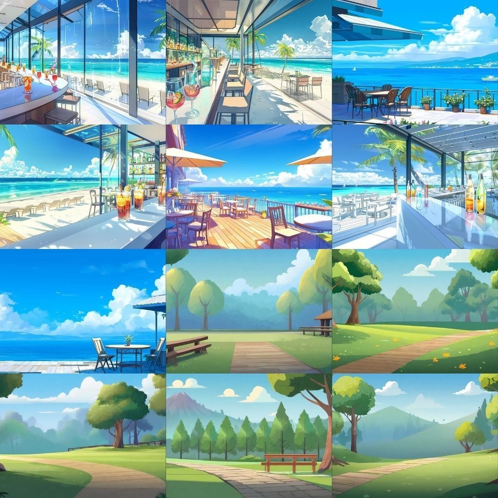 【フリー素材】夏パック232枚|無料の背景素材