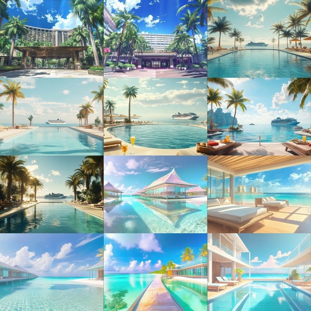 【フリー素材】夏パック232枚|無料の背景素材