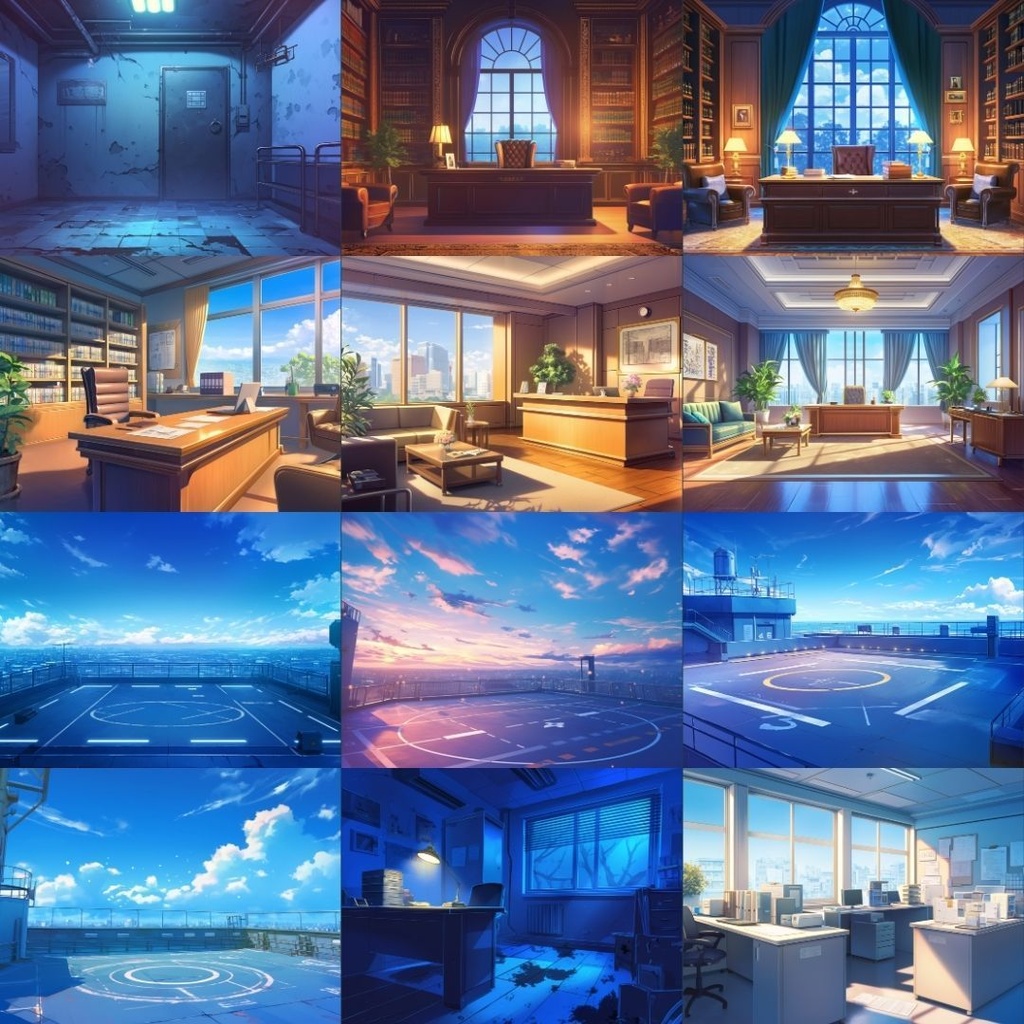 【TRPG背景素材】病院100枚|病室・外観・休憩室・院長室・研究室・資料室