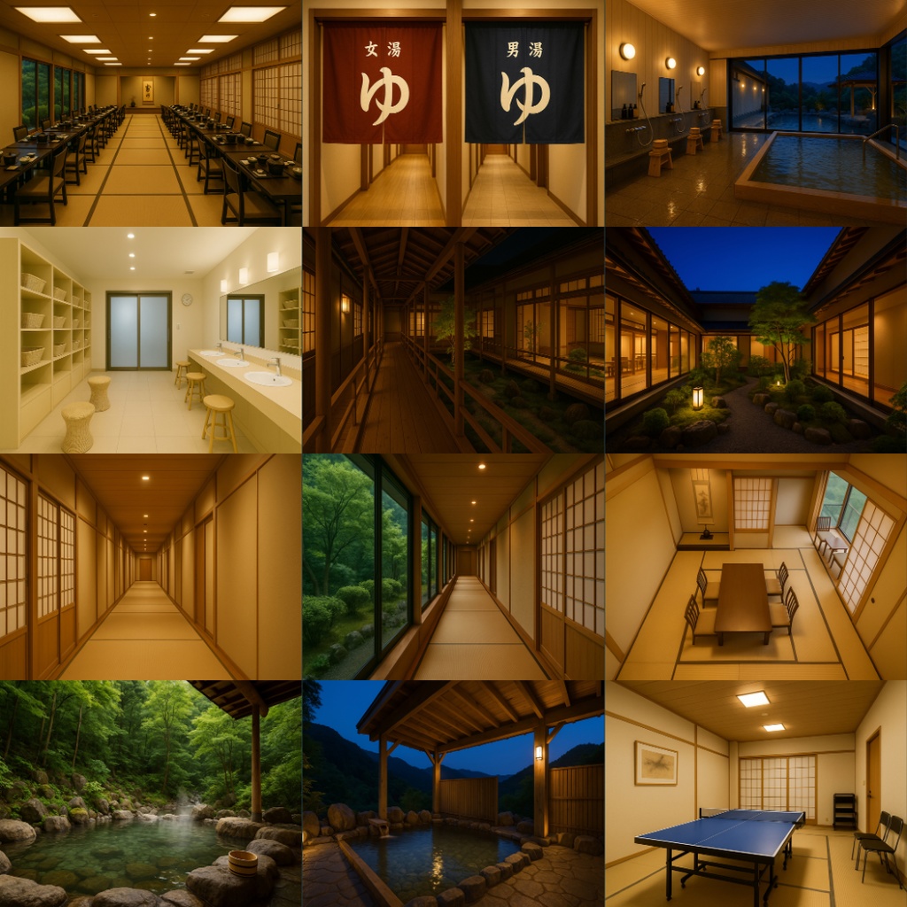 厳選|【TRPG背景素材】旅館パック|客室・外観・露天風呂・廊下・エントランス・カラオケボックスetc