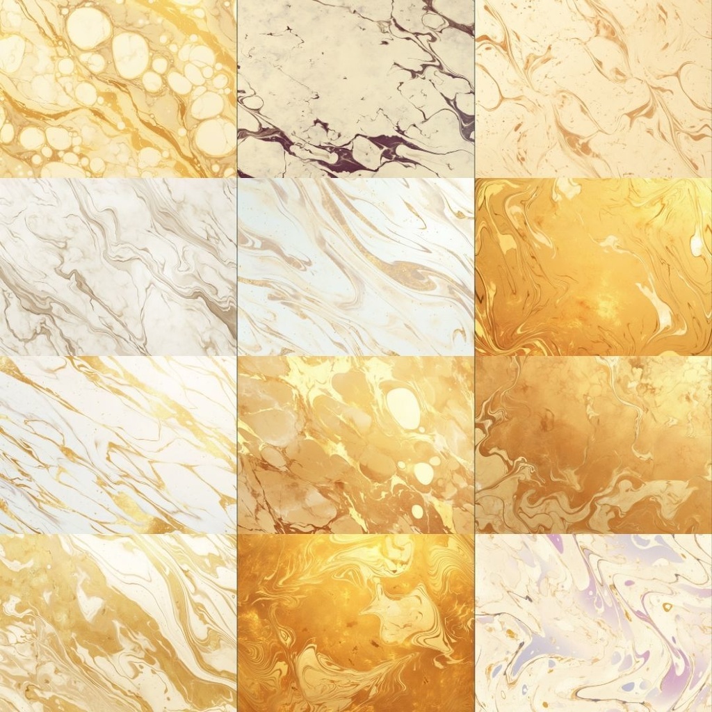 【素材集】マーブル模様250枚|赤・ピンク・オレンジ・緑・青・紫・白・黒