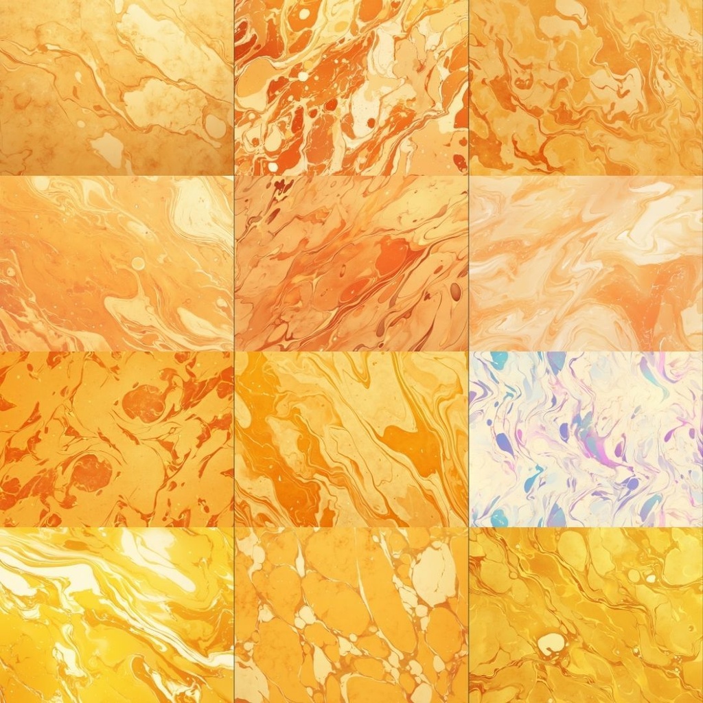 【素材集】マーブル模様250枚|赤・ピンク・オレンジ・緑・青・紫・白・黒