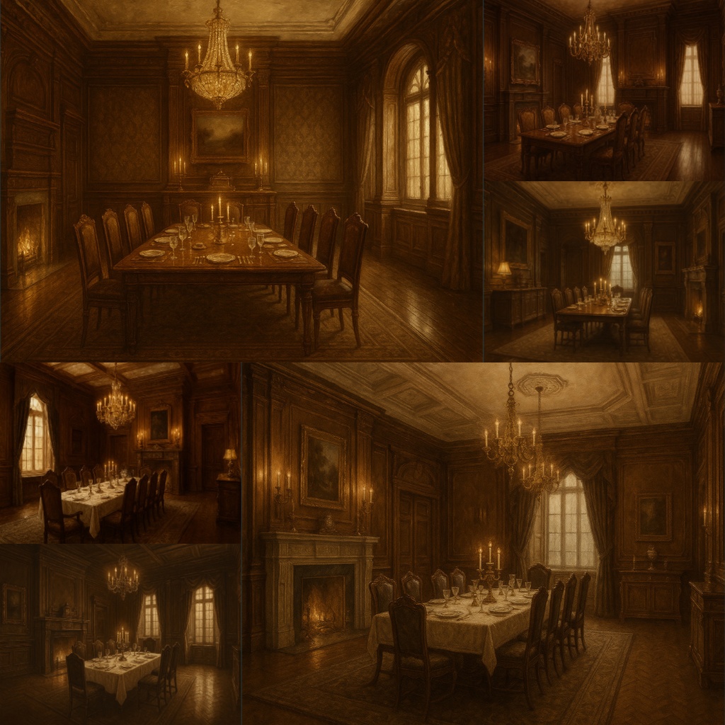 厳選【TRPG背景素材】クラシックな洋館|部屋・大広間・廊下・寝室・書斎