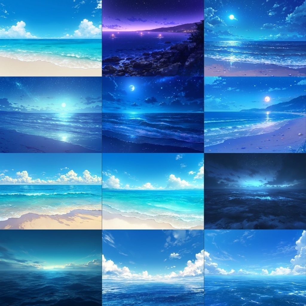 【TRPG背景素材】海パック160枚|海中・深海・南国・鳥居・洞窟・桟橋・海辺etc