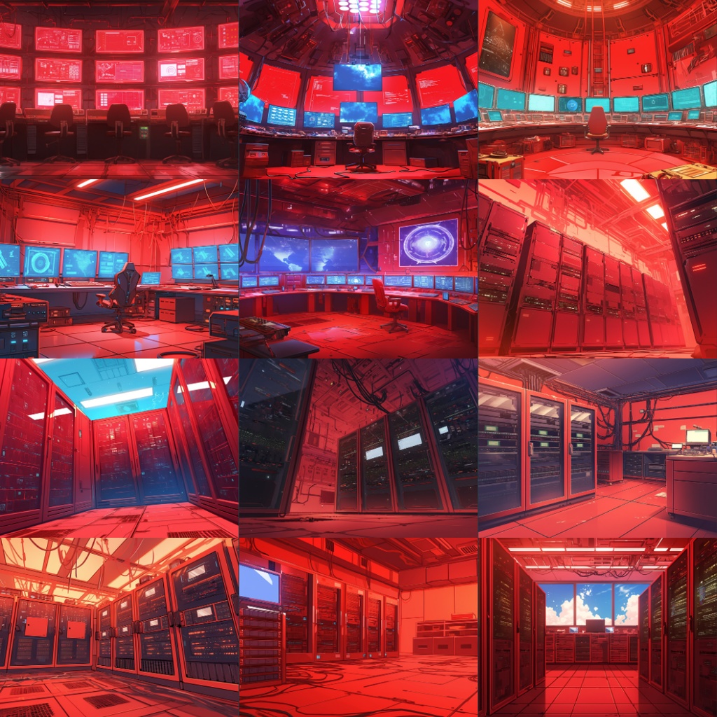 【TRPG背景素材】赤の研究所60枚|研究室・培養槽・解剖室etc