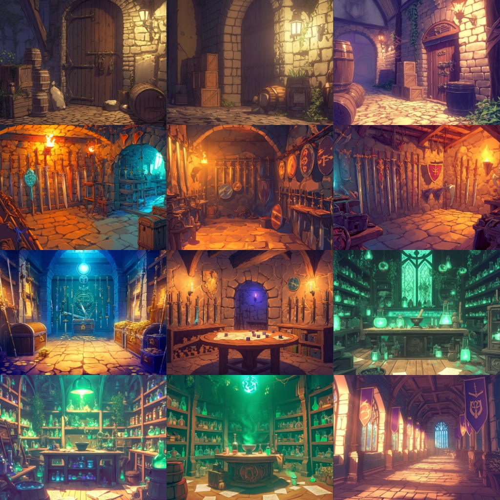 【TRPG背景素材】ギルドパック100枚|街並み・酒場・宿・会議室etc