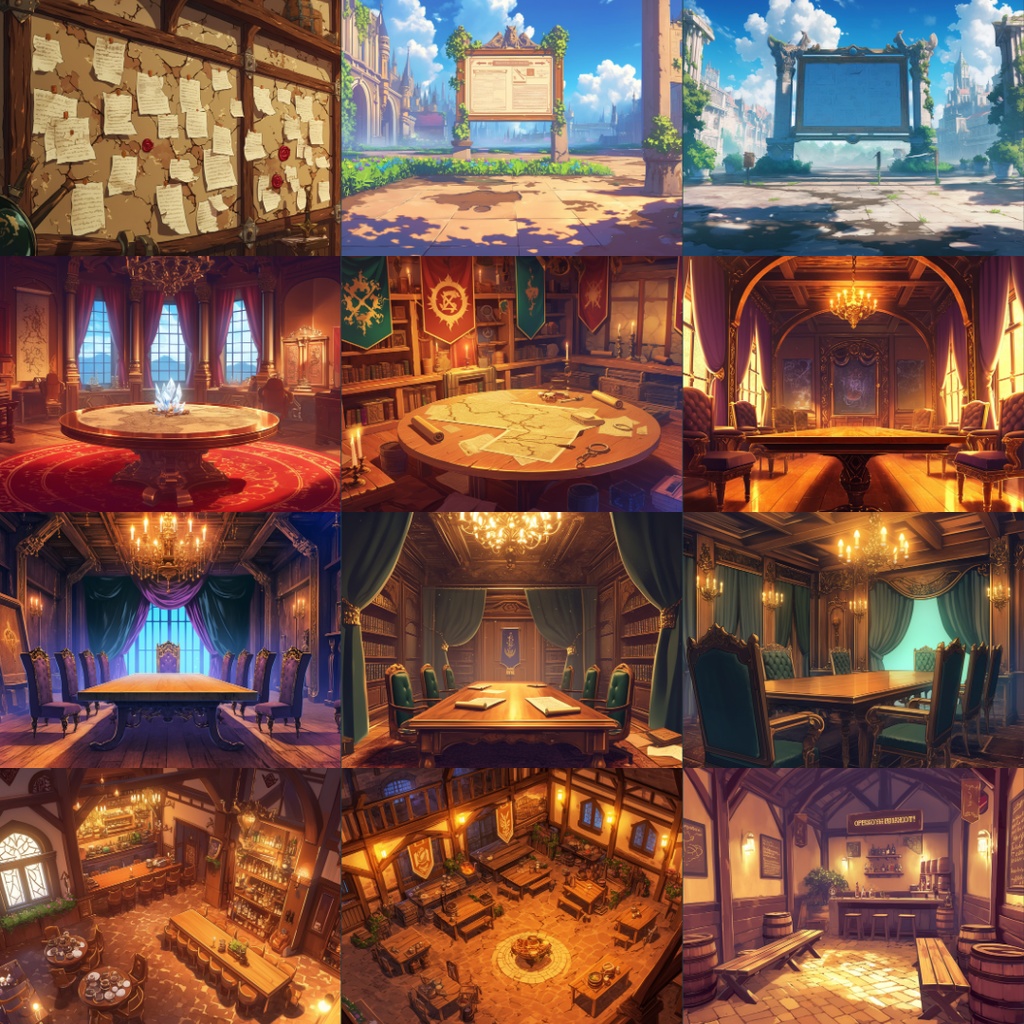 【TRPG背景素材】ギルドパック100枚|街並み・酒場・宿・会議室etc