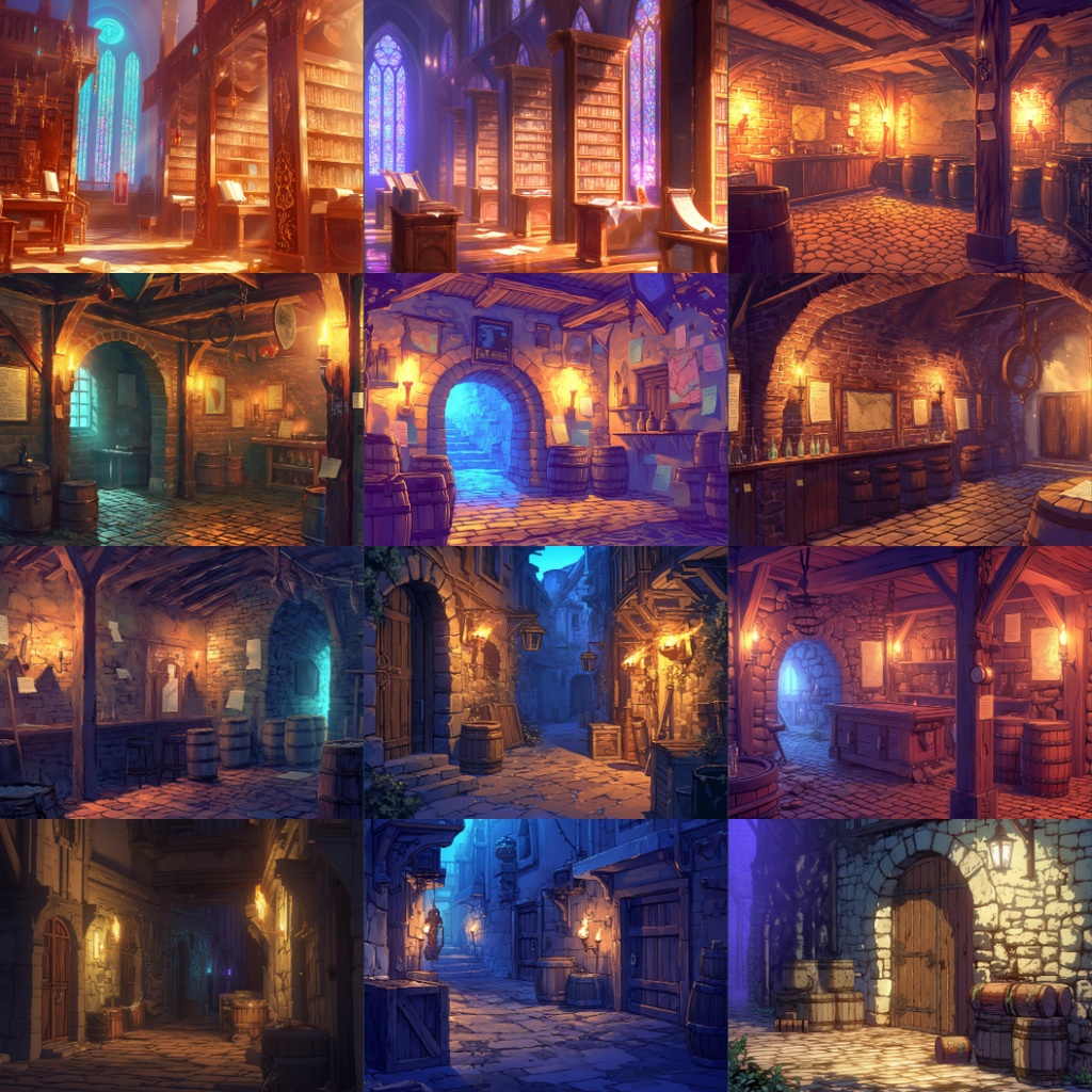 【TRPG背景素材】ギルドパック100枚|街並み・酒場・宿・会議室etc