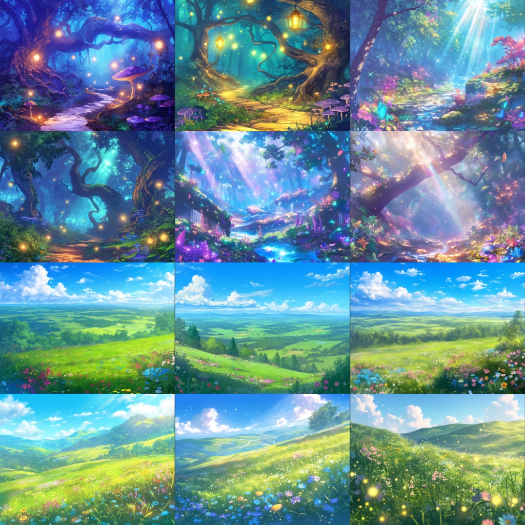 【TRPG背景素材】エルフの森_80枚|森・草原・村・家etc