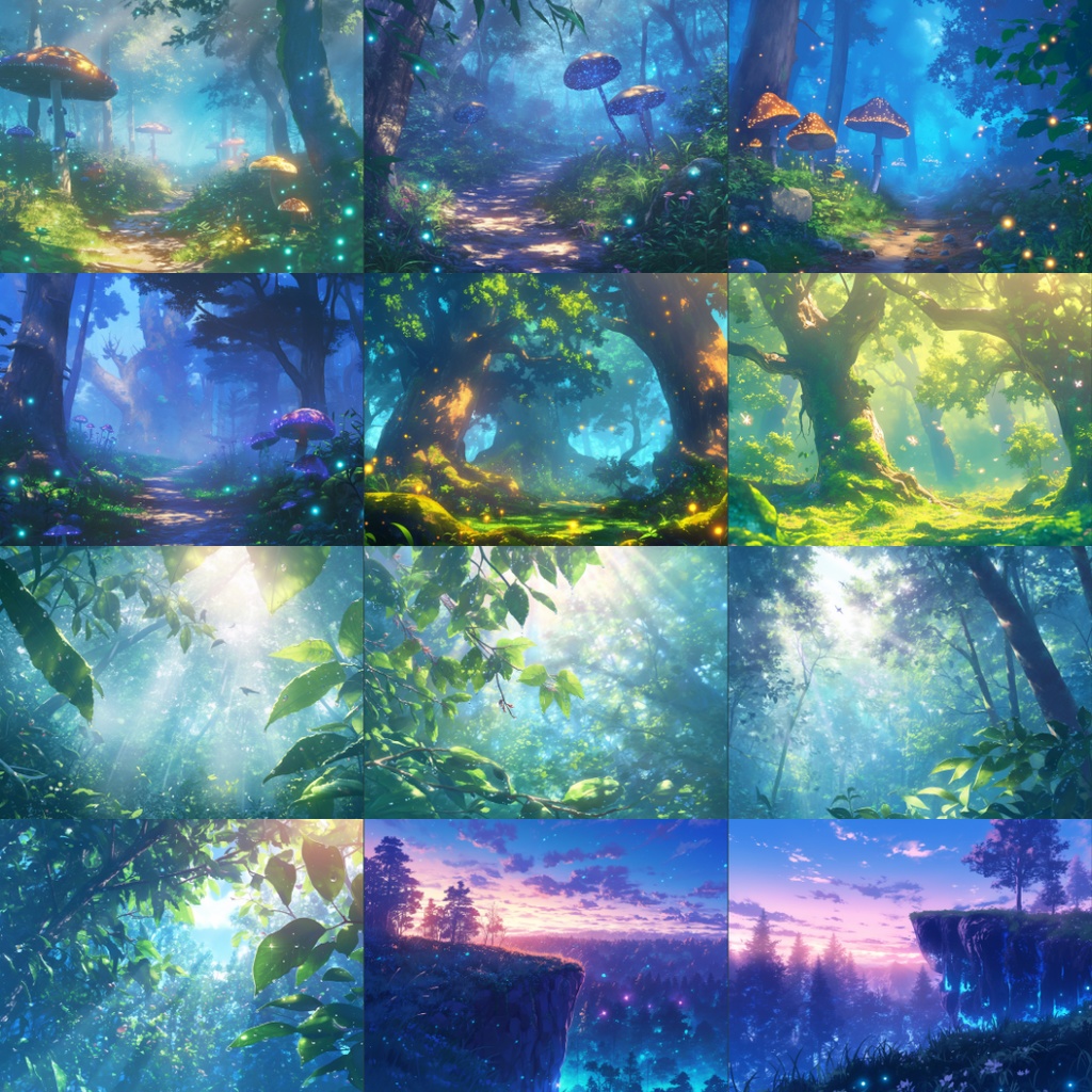 【TRPG背景素材】エルフの森_80枚|森・草原・村・家etc