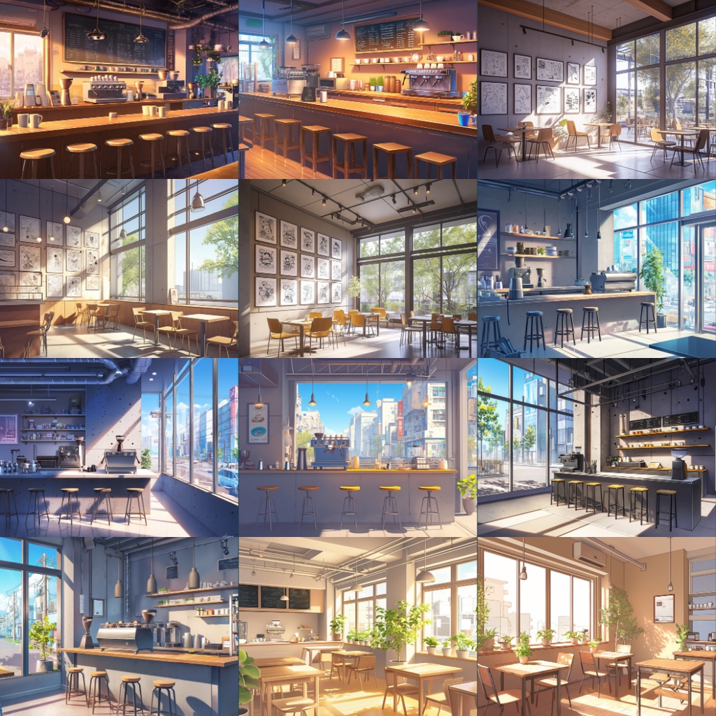【TRPG背景素材】カフェ100枚|都会・喫茶店・森の中・海辺・アンティークetc