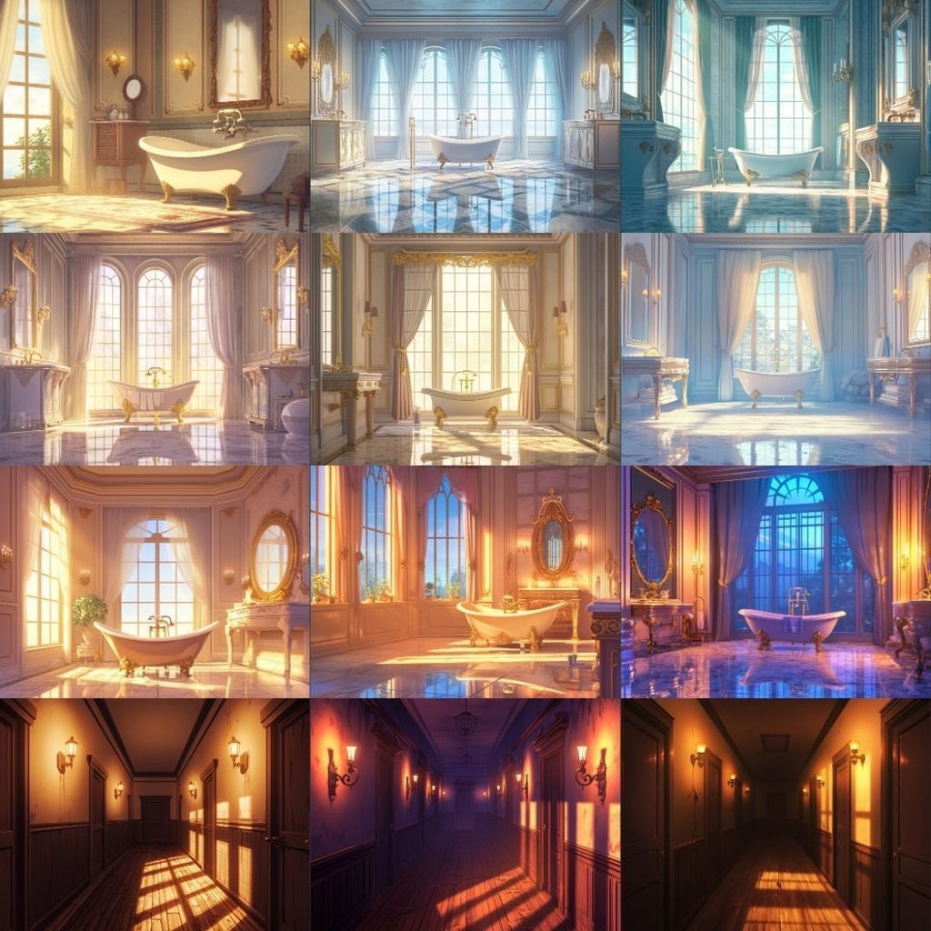 【TRPG背景素材】洋館250枚|庭・寝室・外観・ダイニングルーム・浴室・会議室etc