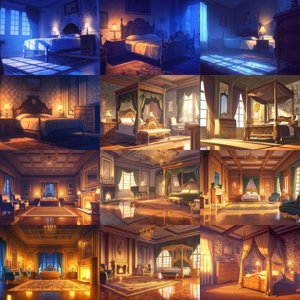 【TRPG背景素材】洋館250枚|庭・寝室・外観・ダイニングルーム・浴室・会議室etc