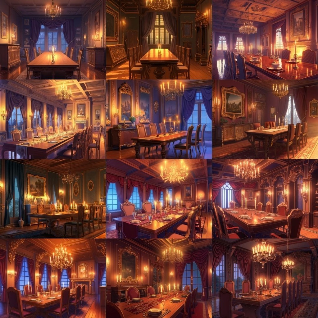 【TRPG背景素材】洋館250枚|庭・寝室・外観・ダイニングルーム・浴室・会議室etc