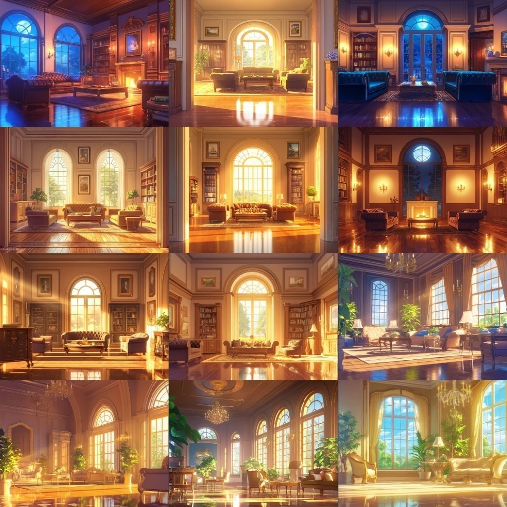 【TRPG背景素材】洋館250枚|庭・寝室・外観・ダイニングルーム・浴室・会議室etc