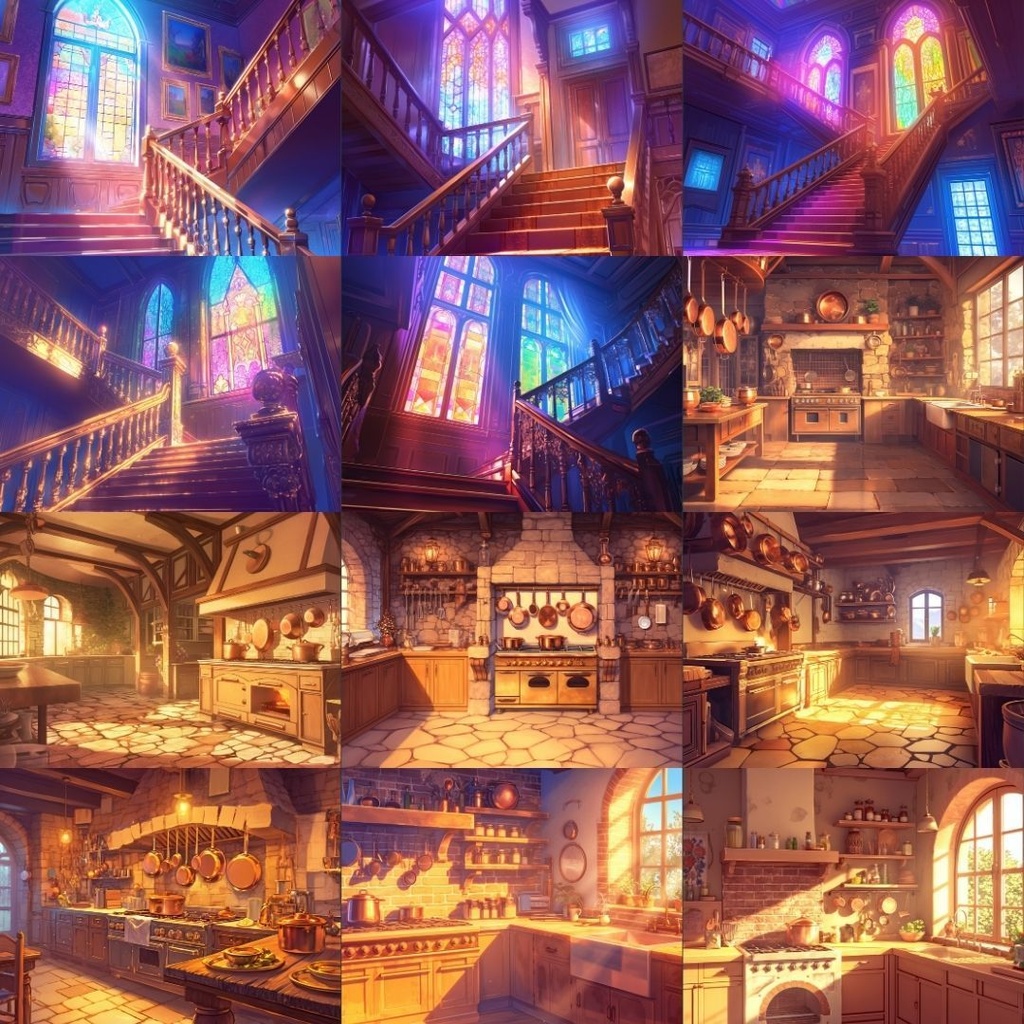 【TRPG背景素材】洋館250枚|庭・寝室・外観・ダイニングルーム・浴室・会議室etc