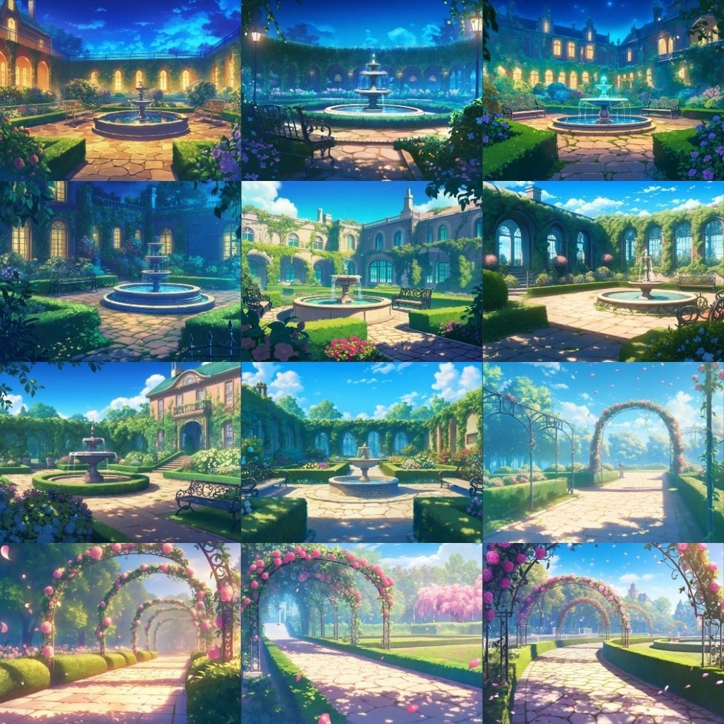 【TRPG背景素材】洋館250枚|庭・寝室・外観・ダイニングルーム・浴室・会議室etc