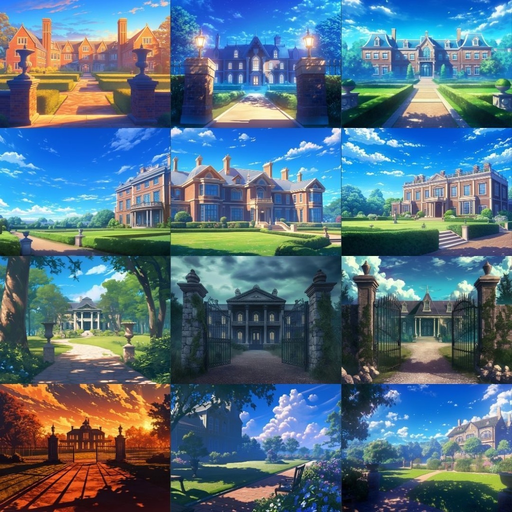 【TRPG背景素材】洋館250枚|庭・寝室・外観・ダイニングルーム・浴室・会議室etc