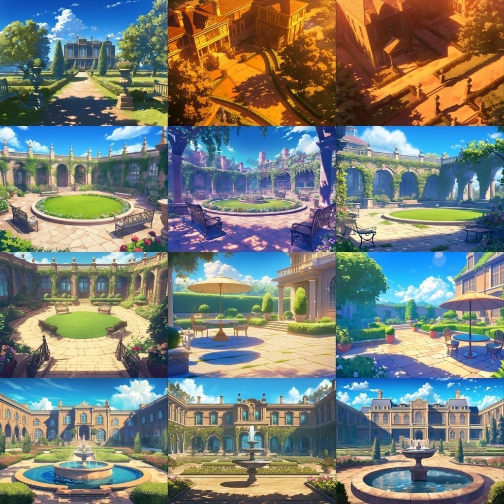 【TRPG背景素材】洋館250枚|庭・寝室・外観・ダイニングルーム・浴室・会議室etc