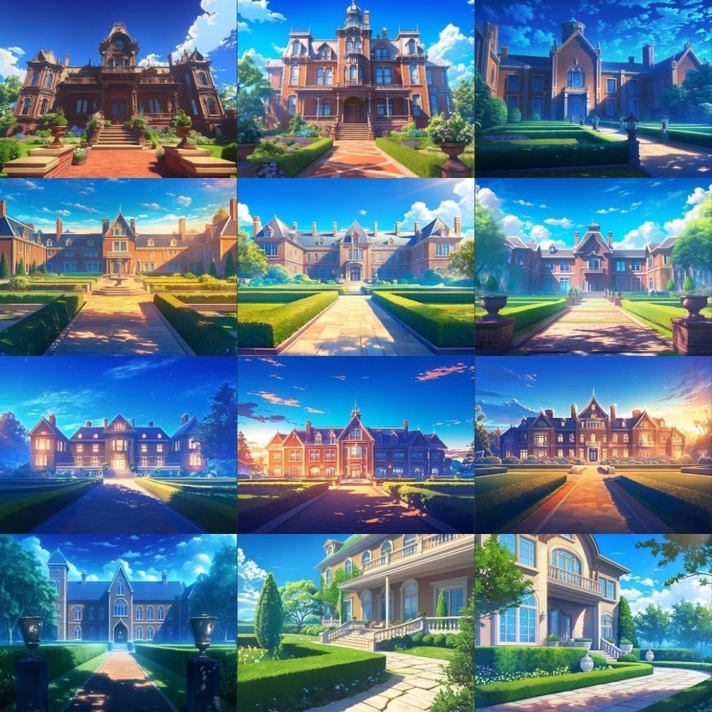 【TRPG背景素材】洋館250枚|庭・寝室・外観・ダイニングルーム・浴室・会議室etc