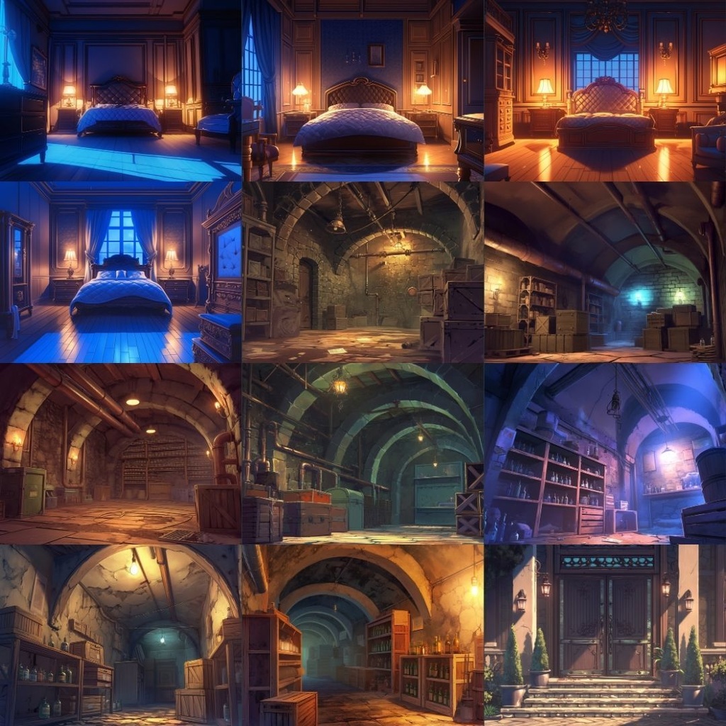 【TRPG背景素材】洋館250枚|庭・寝室・外観・ダイニングルーム・浴室・会議室etc