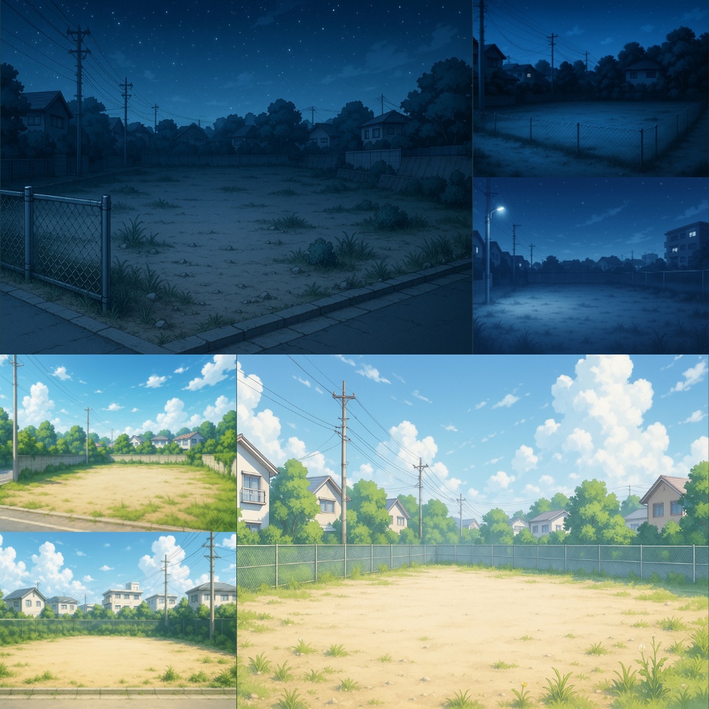 【TRPG背景素材】不穏な通学パック69枚|駐輪場・通学路・空き地・無人駅・校門・住宅街・バス停・無人電車etc