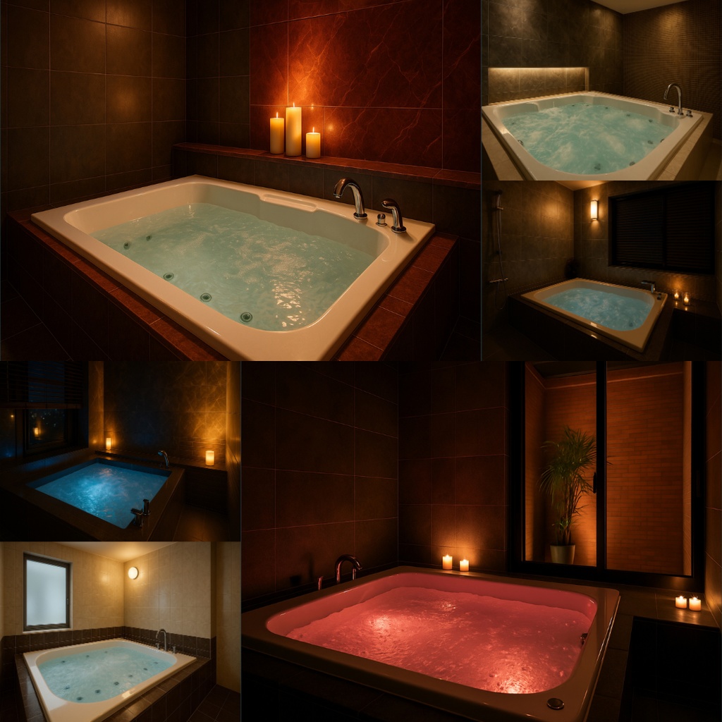 厳選【TRPG背景素材】ラブホテル54枚|部屋・廊下・お風呂・ロビー・天井鏡・ベッド